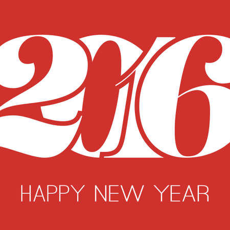 Happy New Year Greeting Card, Creative Design Template - 2016のイラスト素材