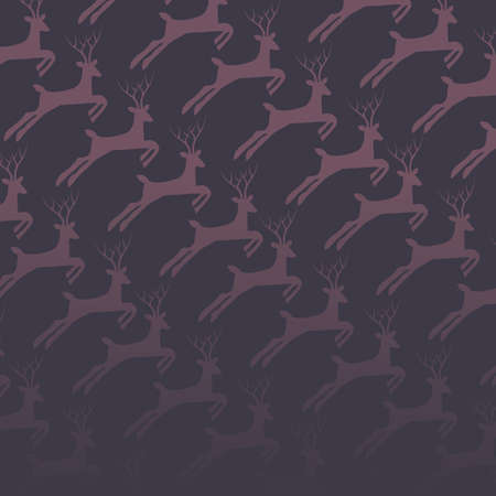 Deers Pattern for Christmas Card, Winter Holiday Templateのイラスト素材