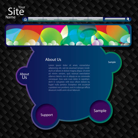 Website Templateのイラスト素材