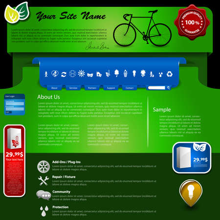 Website Templateのイラスト素材