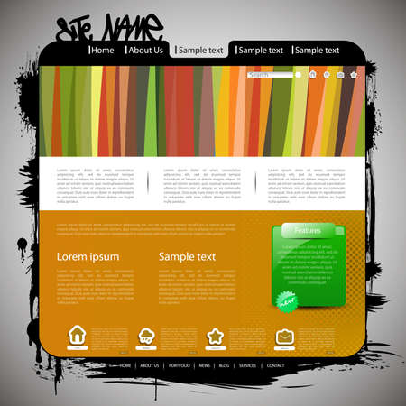 Website Templateのイラスト素材