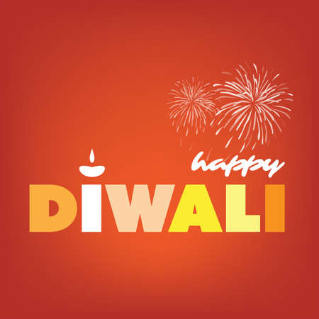 Happy Diwali Card - Abstract Greeting Card or Background, Creative Design Templateのイラスト素材
