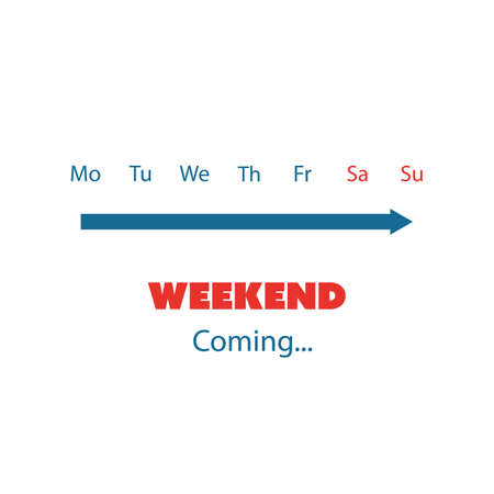 Weekend Coming Soon - Vector Illustrationのイラスト素材
