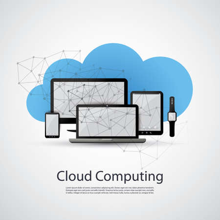 Cloud Computing Concept Designのイラスト素材