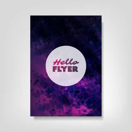 Hello Flyer - Card or Cover Design with Sparkling Pattern Background - Corporate Identity, Christmas, New Year or Ad Design Templateのイラスト素材