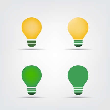Set of Different Bulb Iconsのイラスト素材