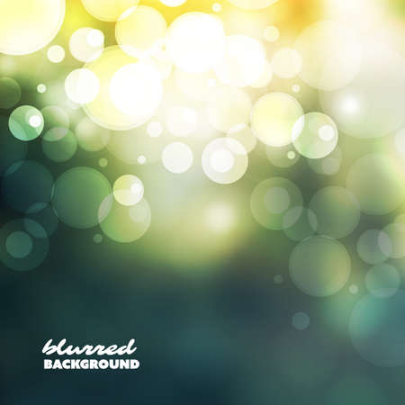 Cover Design Template with Abstract Blurred Colorful Background - Green and Goldのイラスト素材