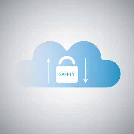 Cloud Computing Concept Design - Safe Synchronizingのイラスト素材