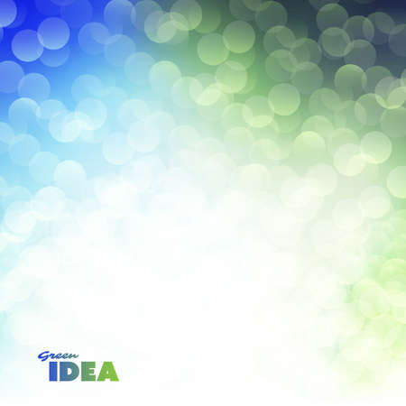 Green Idea - Eco, Bio, Nature Background Design Template With Bokeh Effectのイラスト素材