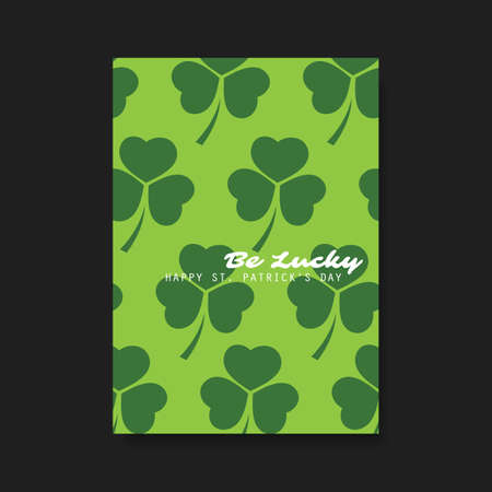 St Patrick's Day Card, Flyer, Cover Background Template Design - Be Luckyのイラスト素材