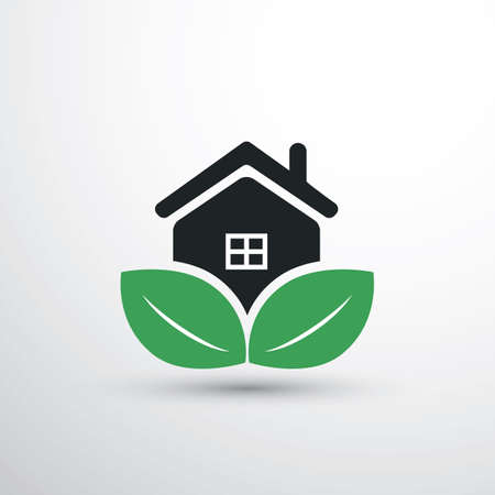 Eco Icon - House, Homeのイラスト素材