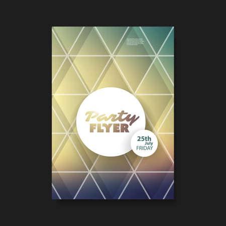 Party Flyer or Cover Design With Colorful Mosaic Backgroundのイラスト素材