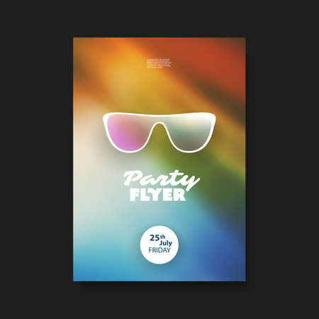 Party Flyer or Cover Design With Colorful Backgroundのイラスト素材