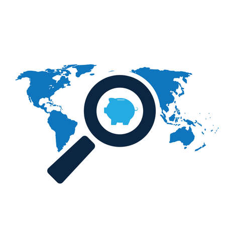 Money Saving, Tax Avoiding, Tax Evasion and Offshore Banking Concept Designのイラスト素材