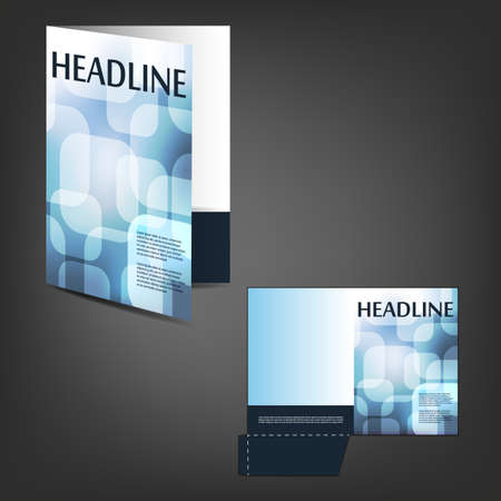 Corporate Folder with Die Cut Designのイラスト素材