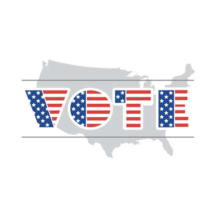 USA Voting Design Concept with Mapのイラスト素材