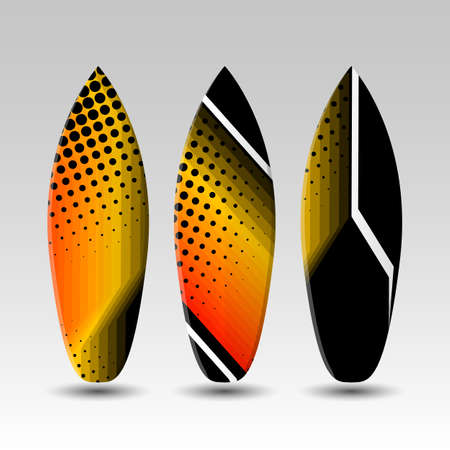 Vector Surfboard Design Templatesのイラスト素材