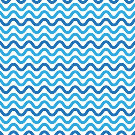 Blue Wavy Lines Pattern - Background Designのイラスト素材