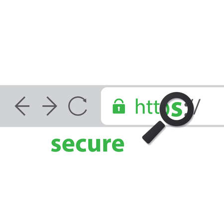 Browser Address Bar with Https Protocol - Secure Connections Trend