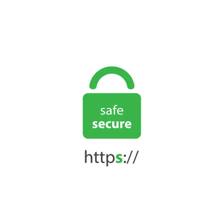HTTPS Protocol - Safe and Secure Browsingのイラスト素材