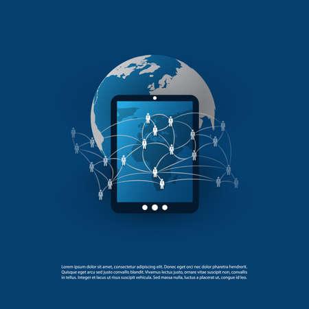 Networks - Business Connections - Social Media Concept Designのイラスト素材