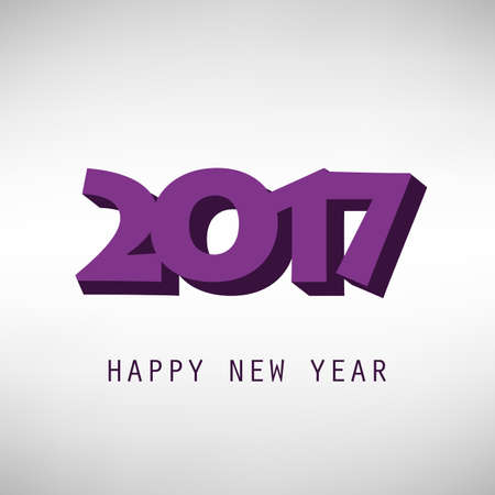 Best Wishes - Simple New Year Card, Cover or Background Design Template - 2017