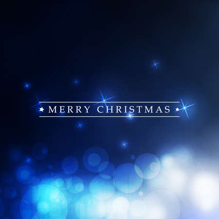 Colorful Happy Holidays, Merry Christmas Greeting Card With Label on a Sparkling Blurred Backgroundのイラスト素材
