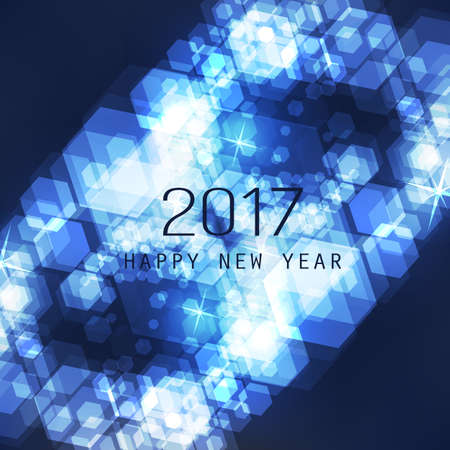 New Year Flyer, Card or Background Vector Design - 2017のイラスト素材