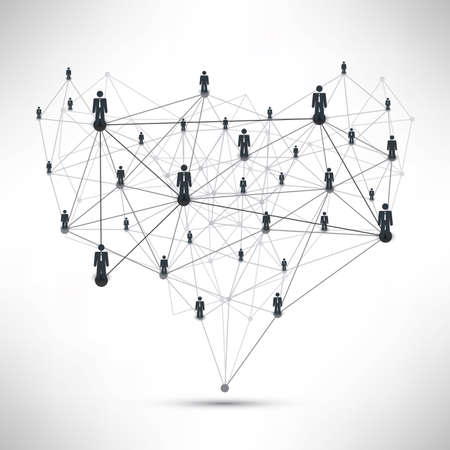 Networks - Business Connections - Social Media Concept Designのイラスト素材