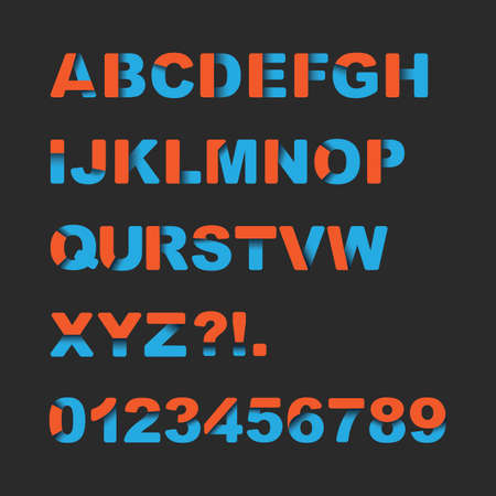 Colorful Font Set - Typography Designのイラスト素材