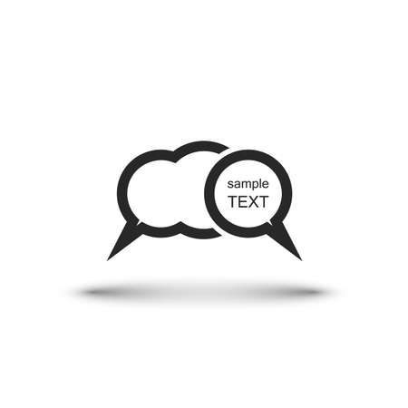 Black and White Speech Bubbles Designのイラスト素材