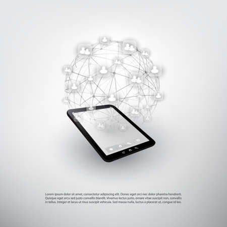 Networks - Business Connections - Social Media Concept Designのイラスト素材