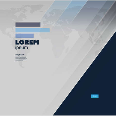 Abstract Background, Brochure Template with World Map - Design for Your Businessのイラスト素材