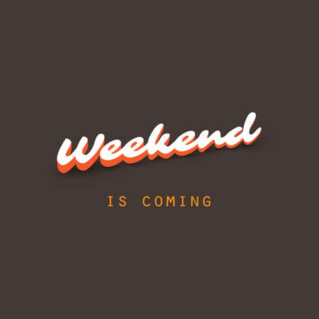 Weekend is Coming - Banner Designのイラスト素材