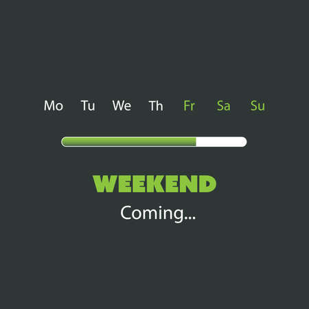 Weekend is Coming - Banner Design Templateのイラスト素材
