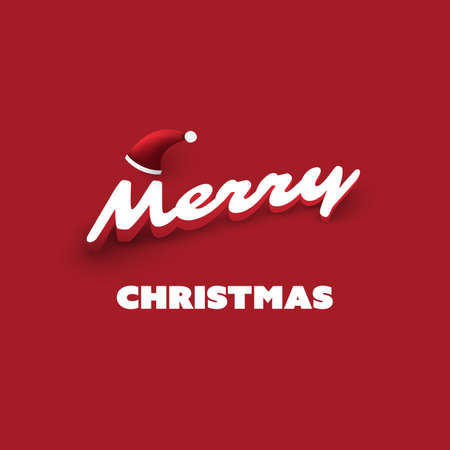 Merry Christmas, Happy Holidays Greeting Cardのイラスト素材