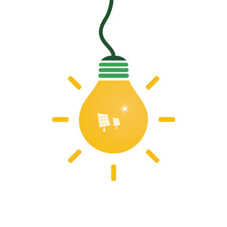 Solar Energy Concept Design - Light Bulbのイラスト素材