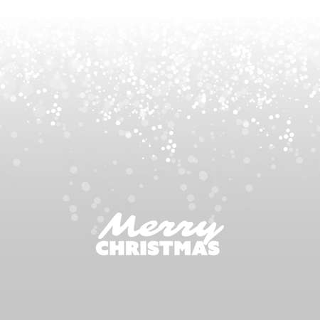 Best Wishes - Silver Grey Modern Style Happy Holidays, Merry Christmas Greeting Card with Label on a Sparkling Blurred Backgroundのイラスト素材