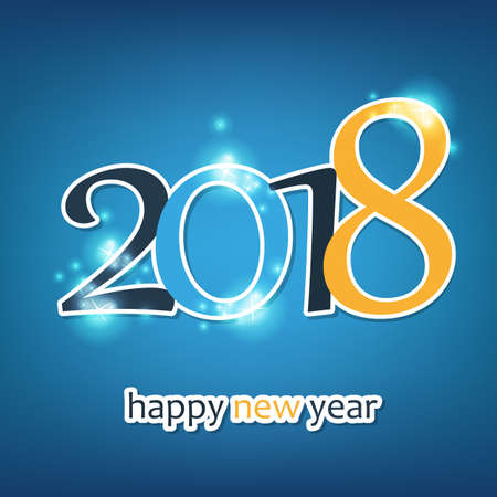 Sparkling Colorful New Year Card Design Templateのイラスト素材