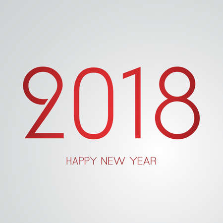 Best Wishes - Happy New Year Greeting Card or Background, Creative Design Template - 2018