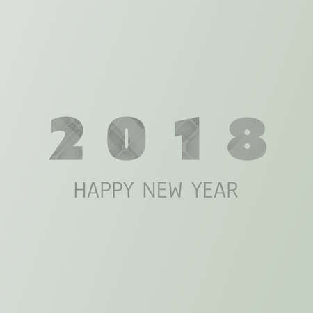 Simple New Year Card, Banner or Background Design Template - 2018のイラスト素材
