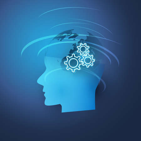 Machine Learning, Artificial Intelligence, Smart Technology and Network Communication Concept