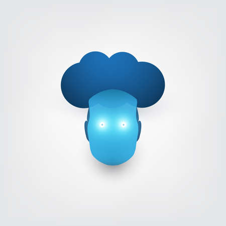 Machine Learning, Artificial Intelligence concept designのイラスト素材