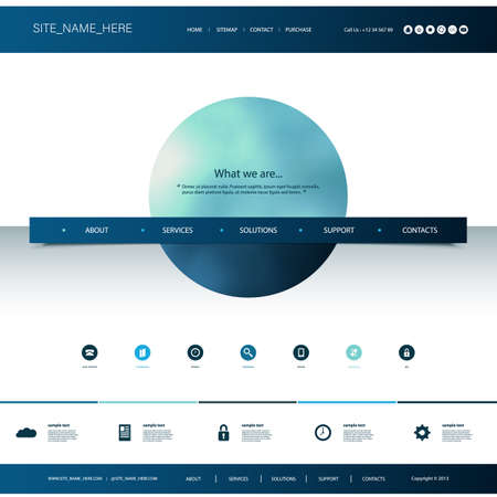 Website Template with Unique Design - Abstract Sphereのイラスト素材