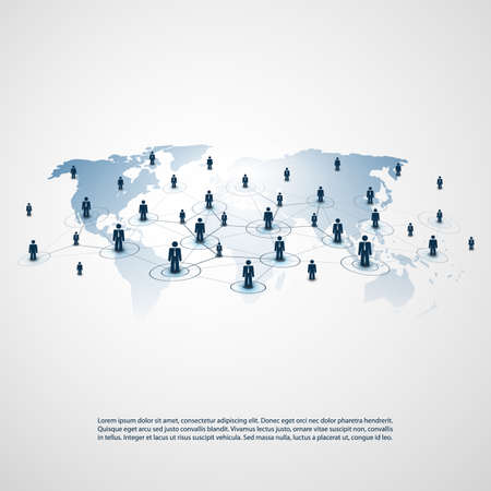 Networks - Business Communication - Social Media Concept Designのイラスト素材