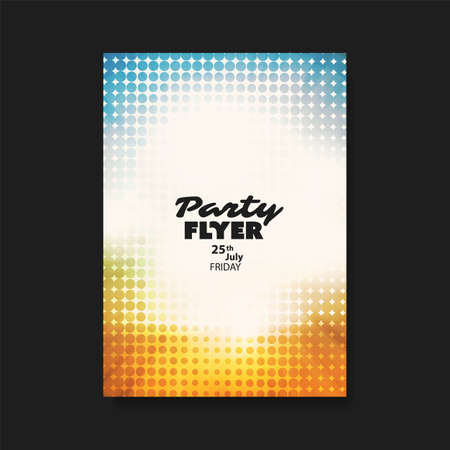 Abstract Colorful Party or Festival Poster, Placard, Flyer or Cover Design Templateのイラスト素材