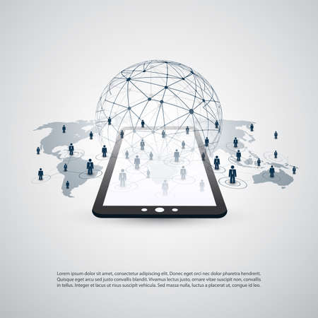 Networks - Business Connections - Social Media Concept Designのイラスト素材