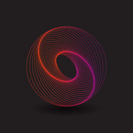 Abstract Design with Spiralling Lines Patternのイラスト素材
