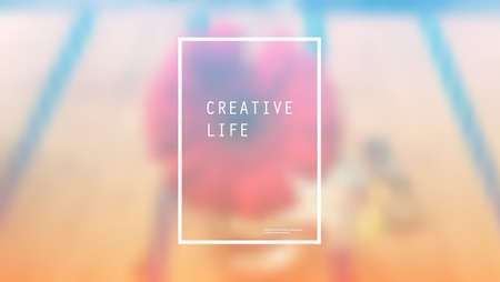 Colorful Wallpaper, Background, Landing Page or Cover Design for Your Business with Blurred Flower...