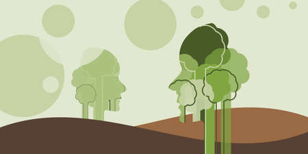 Green Eco Computing, Sustainable Cloud Technology, Machine Learning, Artificial Intelligence Design Conceptのイラスト素材